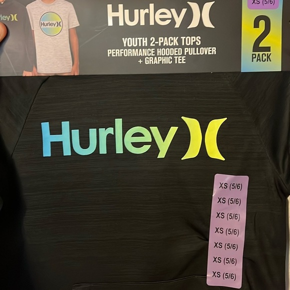 Hurley Youth Hooded Pullover & Tee set size XS 5/6 - Picture 3 of 4